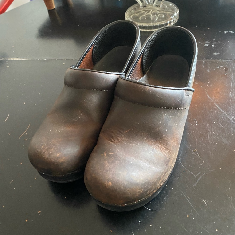 Dansko brown clogs